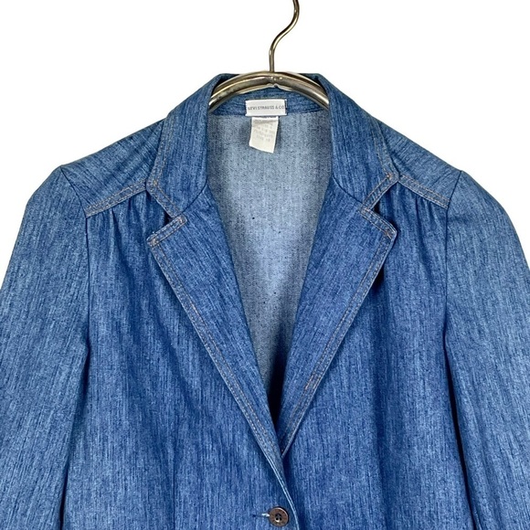 LEVI'S ORANGE TAB VINTAGE 70'S DENIM SINGLE BUTTON NOTCH COLLAR BLAZER JACKET - Picture 7 of 15